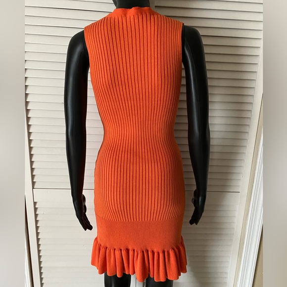 Ruffle Hem Ribbed Knit Dress - Picture 2 of 4